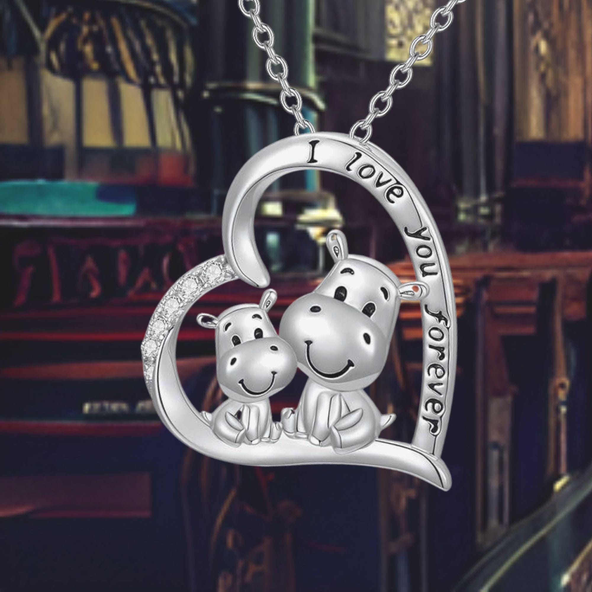 Collana Argento 925 Donna Doppio Cuore Con Scritta Ti Amo – Regalo Per Lei Mamma