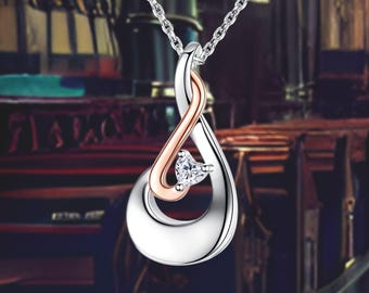 Teardrop Urn Necklace for Ashes for Women Sterling Silver