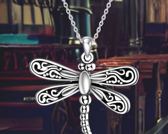 Dragonfly Necklace for Women Sterling Silver