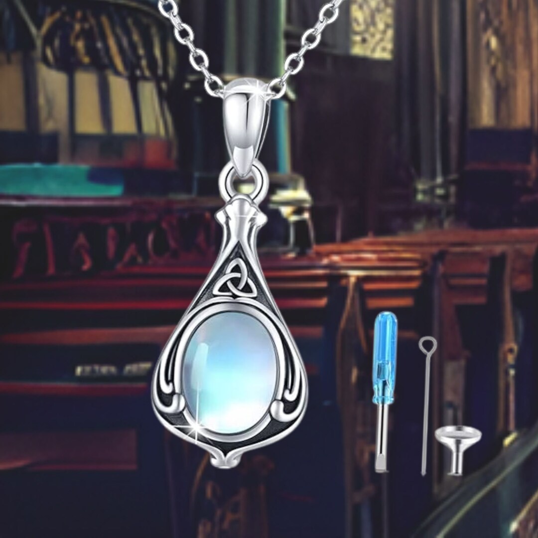ONEFINITY Urna catena per cenere in argento sterling 925