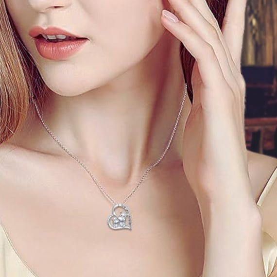 JERWLI Collana Con Ciondolo Ippopotamo In Argento 925 – Incisione Ti Amo Per Sempre, Regalo Per Amanti Animali