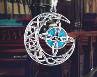 Pendentif Vintage En Argent Sterling 925 Celtique Irlandais Des Années