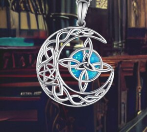 Pendentif En Argent 925 Nœud De Sorcière Celtique - Amulette Protection Magie Blanche, Chance, Amour