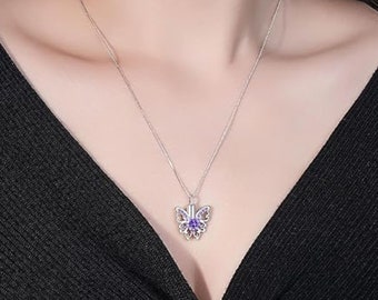 Collana Ciondolo Farfalla In Argento 925 Con Urna Per Ceneri – Gioiello Ricordo Per Mamma – Catena 45+5 Cm - 2