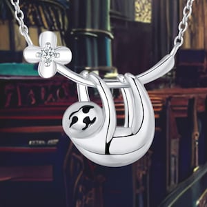 Luiaardketting sterlingzilver met schattige dierenketting voor dames