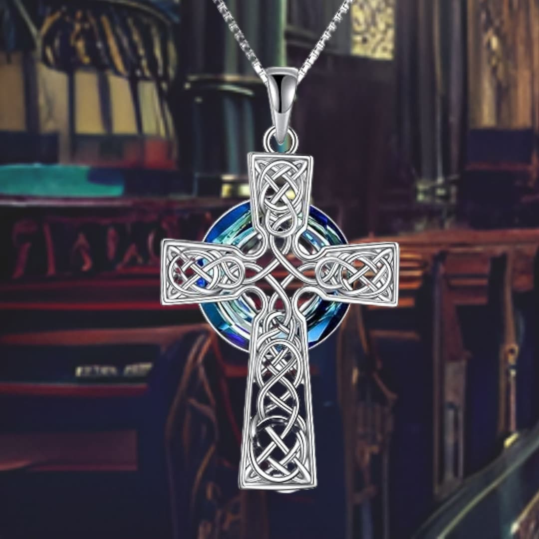 Celtic Christian Cross for Women Sterling Silver Celtic Knot Necklace ...