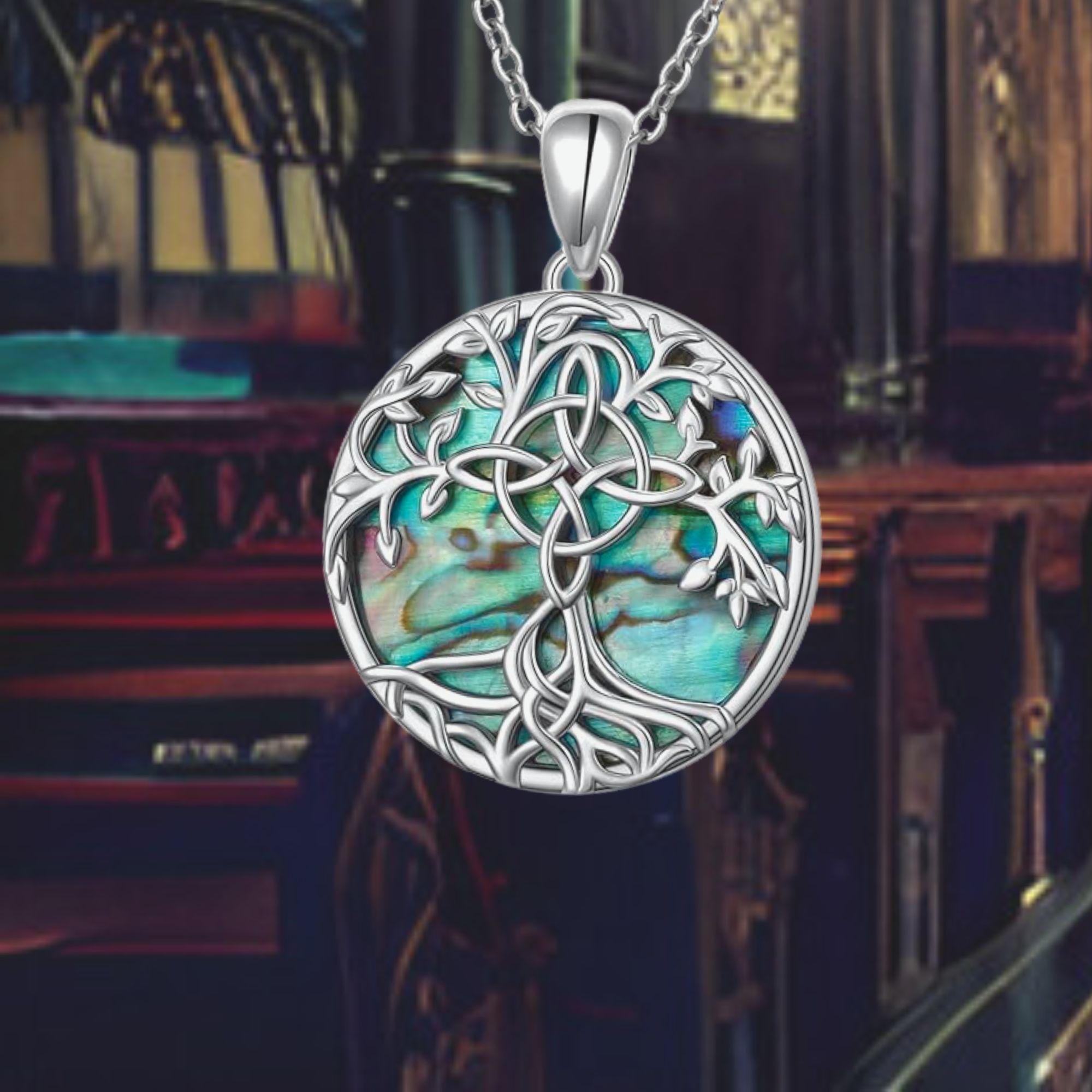 Spoo Design | モチーフ：生命の樹 ケルトの生命の樹ネックレス レディース 925スターリング ケルトの生命の樹ネックレス レディース 925スターリングシルバー 生命の樹 ペンダントネックレス ケルトの生命の木 魔女ジュエリー