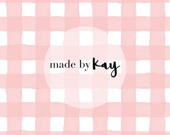 Baby Pink Watercolor Gingham, pale pink Seamless File, checkers plaid hand painted light pink squares digital seamless repeat pattern