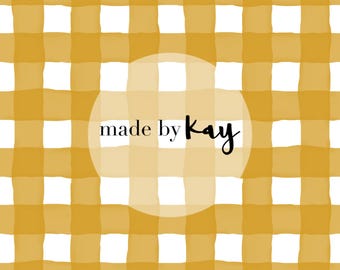 Mustard Yellow Watercolor Gingham, yellow and white plaid Seamless File, checkers plaid hand painted squares digital seamless repeat pattern