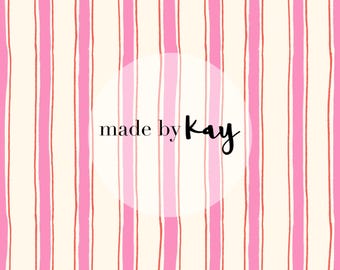 Pink and Red Stripes Seamless File, Valentines pink stripes, hand drawn stripes, off white background, digital seamless repeat pattern