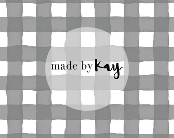 Gray Watercolor Gingham, charcoal grey plaid Seamless File, gray checkers plaid hand painted squares digital seamless repeat pattern