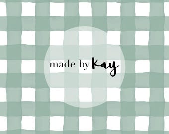Sage Watercolor Gingham, mint green plaid Seamless File, gender neutral checkers plaid hand painted squares digital seamless repeat pattern