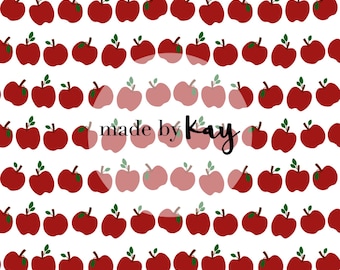 Apple Stripes Seamless File, red fruit, minimalist pattern, back to school pattern, teacher repeat, fruity digital seamless repeat pattern