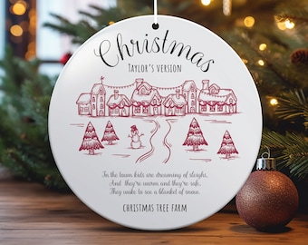 Merry Swiftmas ERAS Tour Ornament | Unique Holiday Gift, Christmas Ornament, Merry Christmas Personalized Taylor, Love Taylor