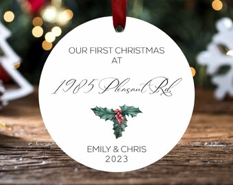 Personalized First Christmas in Our New Home Home Housewarming Gift Ornament New Home Real Estate Agent Personalized Ornament Gift or7