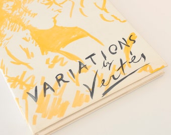 Limited Edition "Variations by Vertès" 1961. Large book full of drawings, water colors, etchings and lithographs by Vertès.
