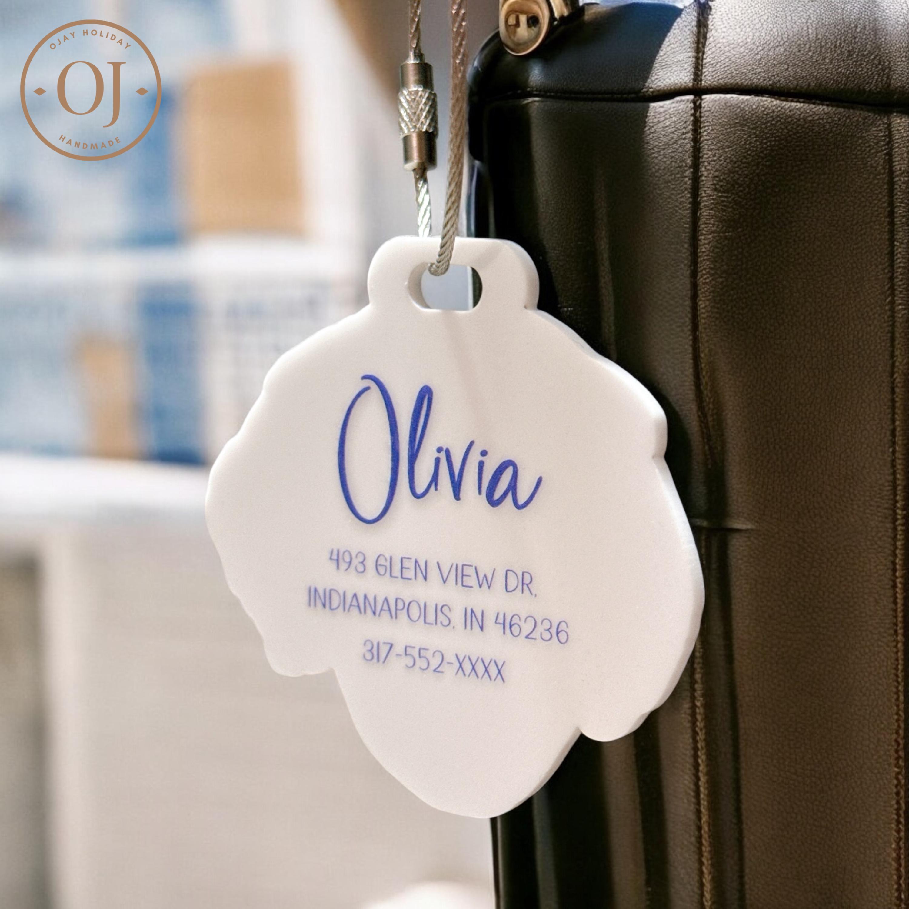 Custom Luggage Tag, Pet Photo Name Tag, Travel Accessories, Bag Tag, Backpack Tag, Travel Gift, Personalized Luggage Tag for Dog Mom Gift