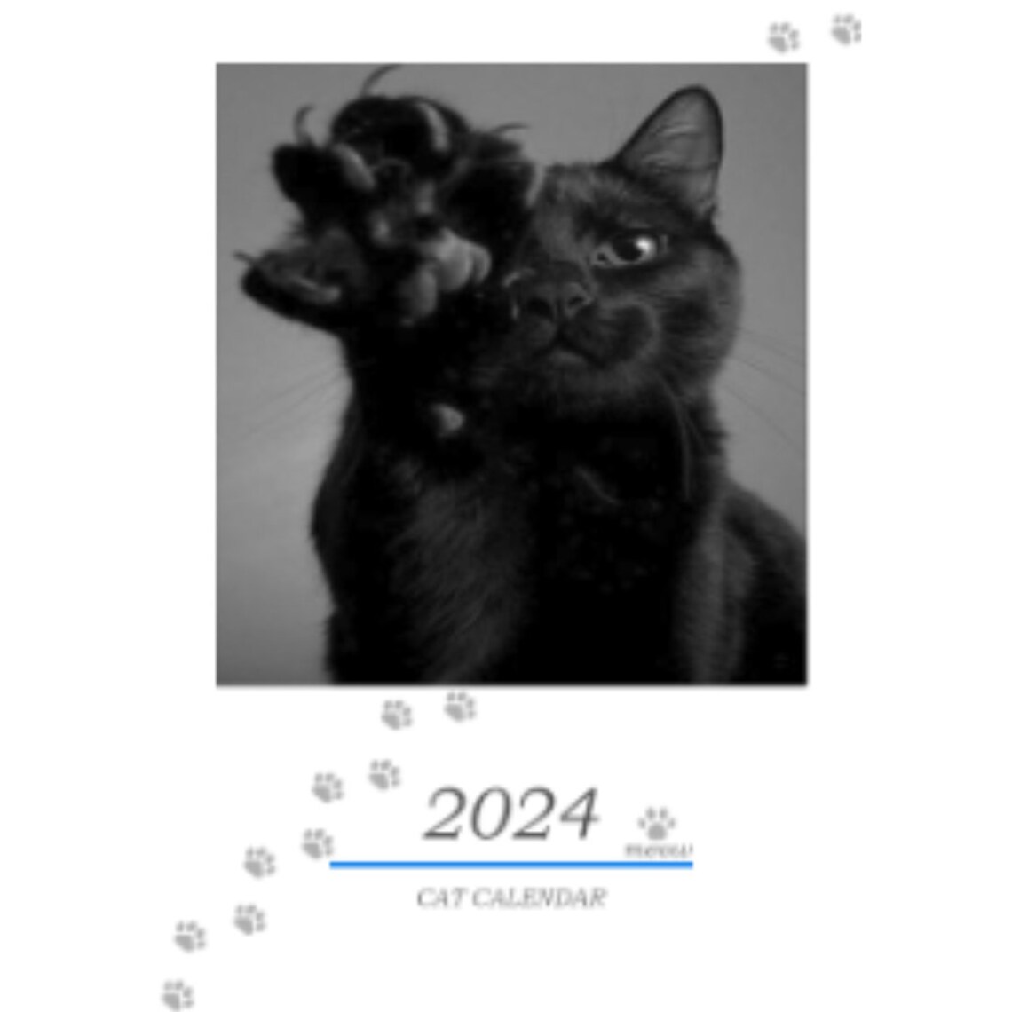 CAT CALENDAR 2024 PRINTABLE Etsy