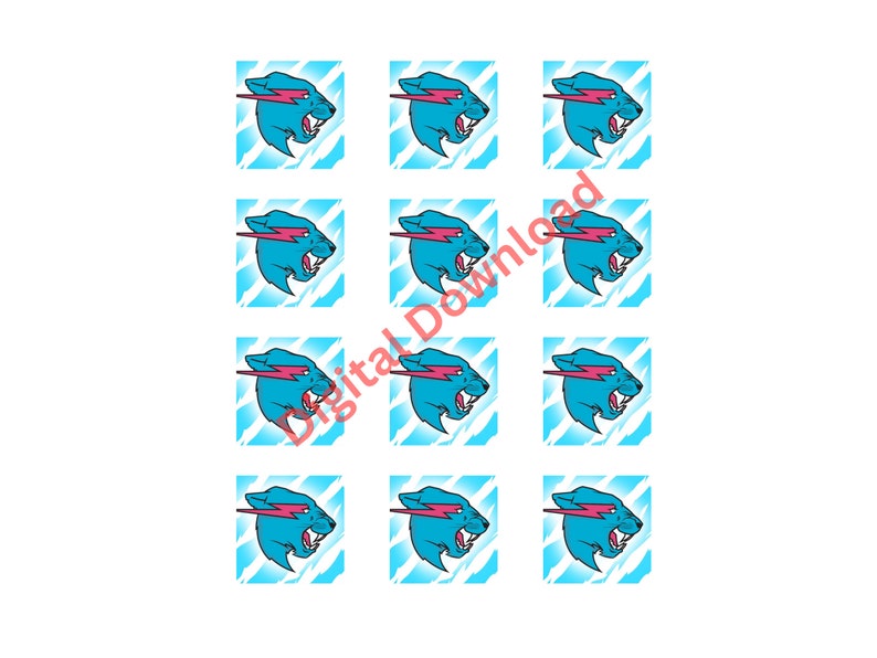 Mr. Beast Cupcake Toppers - Etsy