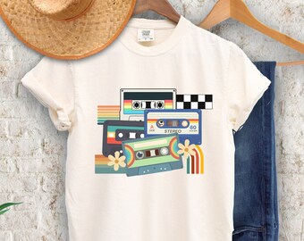 Retro Cassette Tapes T-Shirt, Music Retro Tape Cassette Player Shirt,Cassette Shirt Gift For Music Lover, Vintage Music Band Sweatshirt