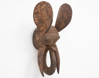 Authentique masque antique "Éléphant", Mossi, Burkina Faso, vers 1970