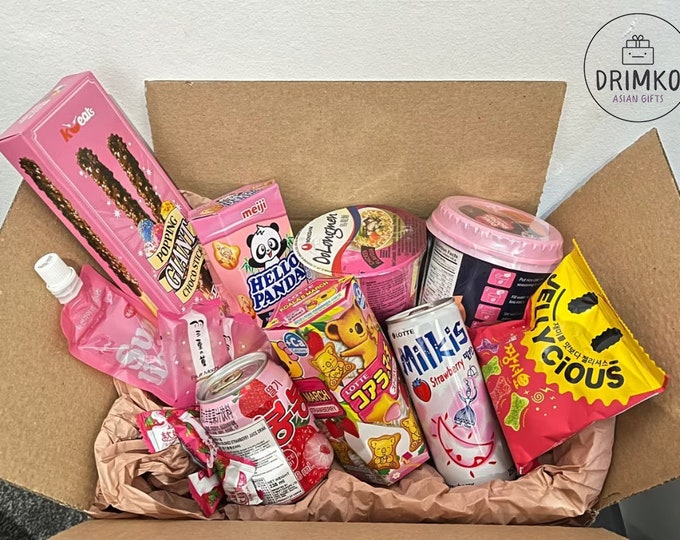 Cute Pink Asian Mystery Snack Box