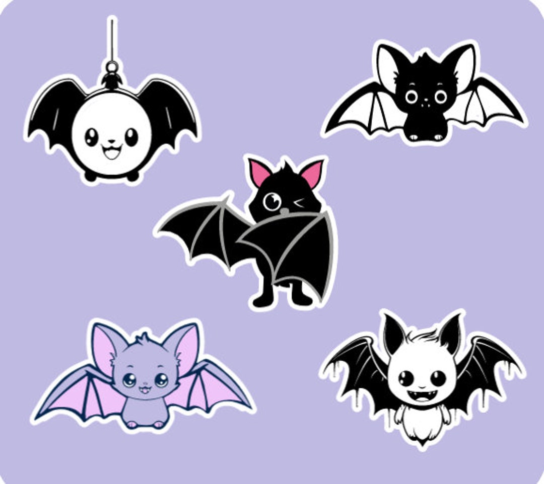 Cute Bat Stickers, Show Your Love to Spooky Season - Etsy
