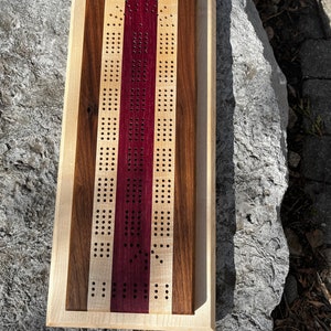 Ensemble de planches de cribbage de luxe à rayures