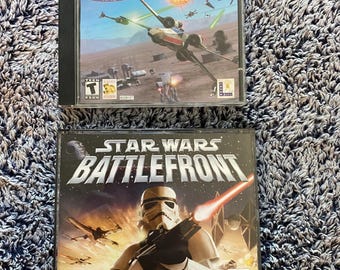 Lot of 2 vintage Star Wars PC games - Battlefront & Rogue Squadron 3D