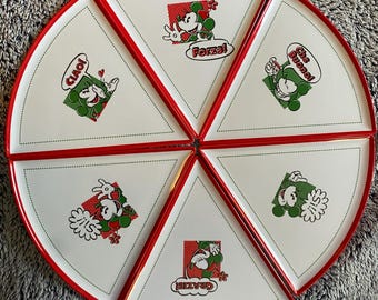 Mickey & Minnie pizza plate set (6) — Disney