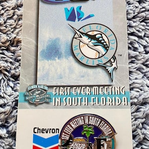 TB Devil Rays v. FL Marlins "1st Ever Meeting in South Florida" pin (1998)