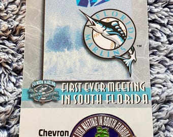 TB Devil Rays v. FL Marlins "1st Ever Meeting in South Florida" pin (1998)