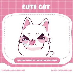 Animated Kitten Emote for Twitch Discord YouTube – Cute Cat Stream Emoji for Vtuber Streamers – Kawaii Kitty Digital Download PNG