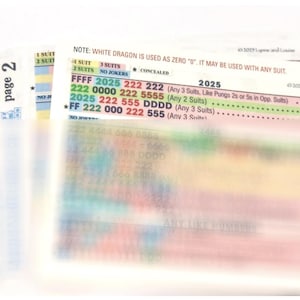 NEW! 2026 NMJL Official Card with Line Finder/Cheat sheet, Mahjong Helper