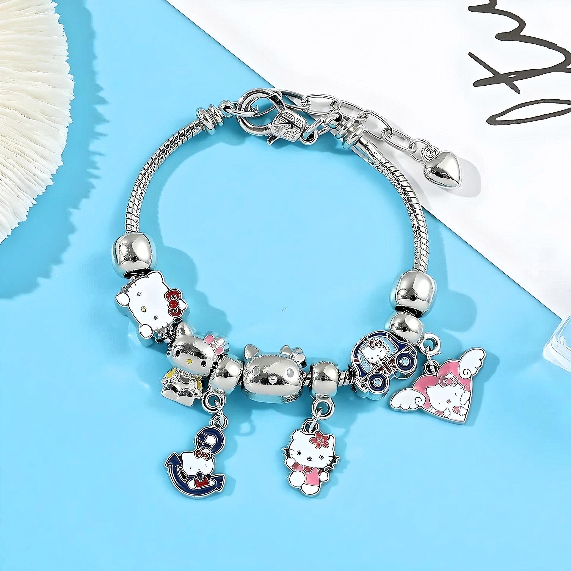 Hello Kitty Friends 2pcs Cute Cartoon Charm Jewelry Adjustable Couple  Bracelet