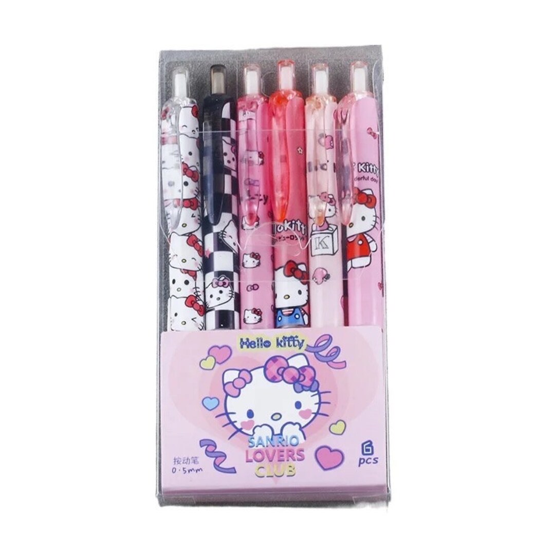 Hello Kitty Gel Pens - 6 Pack