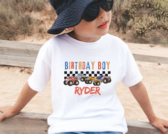 Monster Truck Geburtstagsshirt, individuelles Monster Truck Geburtstagsshirt für Jungen, MonsterTruck Mottoparty, passende Familienshirts