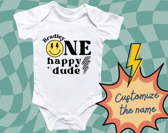Benutzerdefinierte ein Happy Dude Geburtstag Shirt, 1. Geburtstag Shirt, erster Geburtstag Junge, Happy Dude Geburtstag, Happy Dude Party
