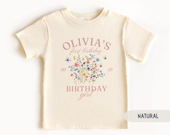Little Wildflower Birthday Shirt Wild One Wildflower Birthday Family Shirts Wild and Onederful Wildflower Theme First Birthday Outfit