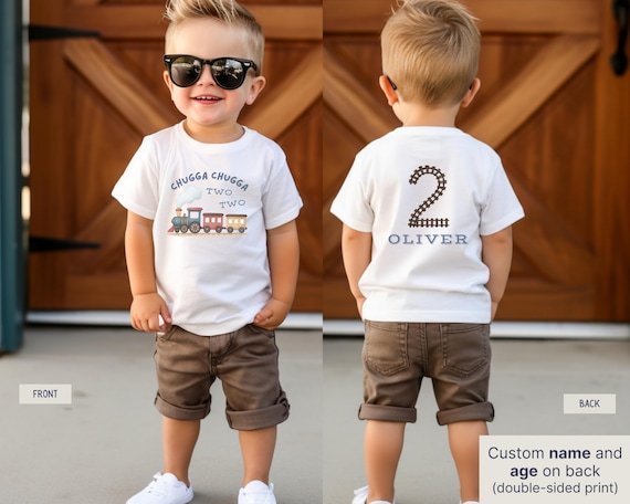 Chugga Chugga Two Two 2nd Birthday Train Shirt, Train Birthday Family Shirts, Custom Toddler Shirt for Train Lover, Train Party