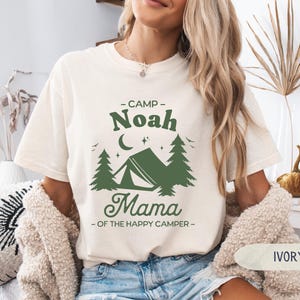 Camp Birthday Shirt One Happy Camper First Birthday Family Matching Tees Custom Family Camping Vacation Shirts Personalized Comfort Colors