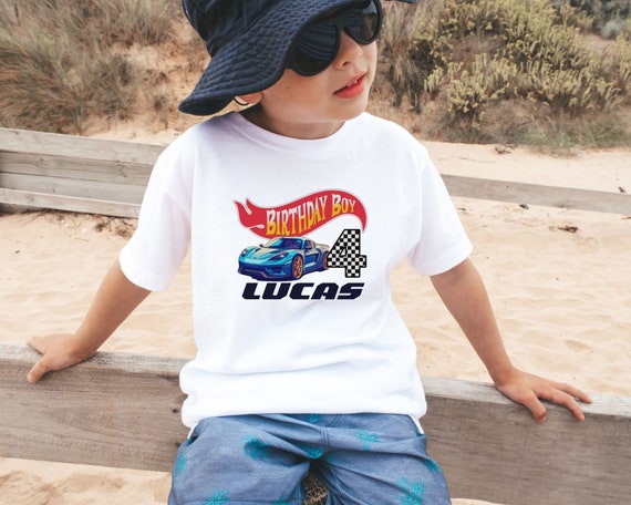 Race Car Birthday Shirt, Custom Birthday Boy Shirt, Matching Family Shirts, Hot Cars, 4th 5th Birthday Shirt
