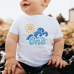 First Big Wave 1st Birthday Outfit The Big One Surf Birthday Family Shirts Surfing First Wave Theme Party Sun First Birthday Shirt Boy