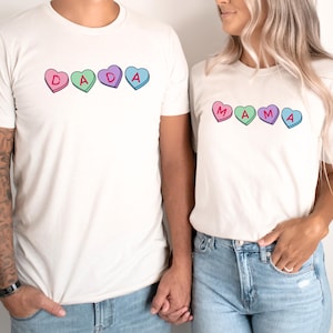 Candy Hearts Valentines Day First Birthday Shirt, Conversation Hearts Mama Shirt, Sweetheart Birthday 1st Valentine Family Matching Shirts