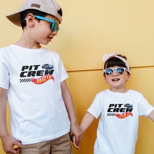 Race Car Family Matching Birthday Shirt, Wheels Birthday Shirt, Custom Birthday Boy Shirt, Hot Cars Party, Pit Crew Mommy and Me Shirts image 4
