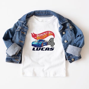 Race Car Family Matching Birthday Shirt, Wheels Birthday Shirt, Custom Birthday Boy Shirt, Hot Cars Party, Pit Crew Mommy and Me Shirts image 2