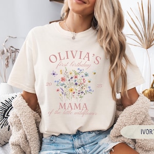 Little Wildflower Birthday Shirt Wild One Wildflower Birthday Family Shirts Wild and Onederful Wildflower Theme First Birthday Outfit