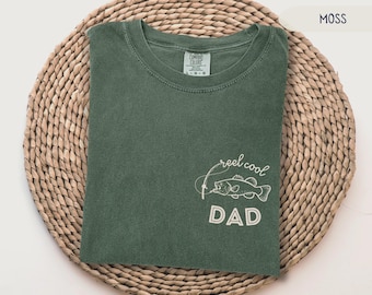 Reel Cool Dad Shirt Benutzerdefinierte Vatertag Angeln Geschenk für Papa Geburtstagsgeschenk Bester Papa überhaupt Angeln Liebhaber Komfort Farben Shirt