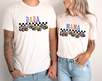 Monster Truck Familie Geburtstagsshirts, Jungen Monster Truck Geburtstagsshirt, MonsterTruck Party, individuelles Monster Truck Mommy and Me Shirt