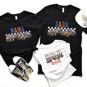 Monster Truck Family Matching Birthday Shirts, Boys Monster Truck Birthday Shirt, MonsterTruck Party, Custom Monster Truck Shirts